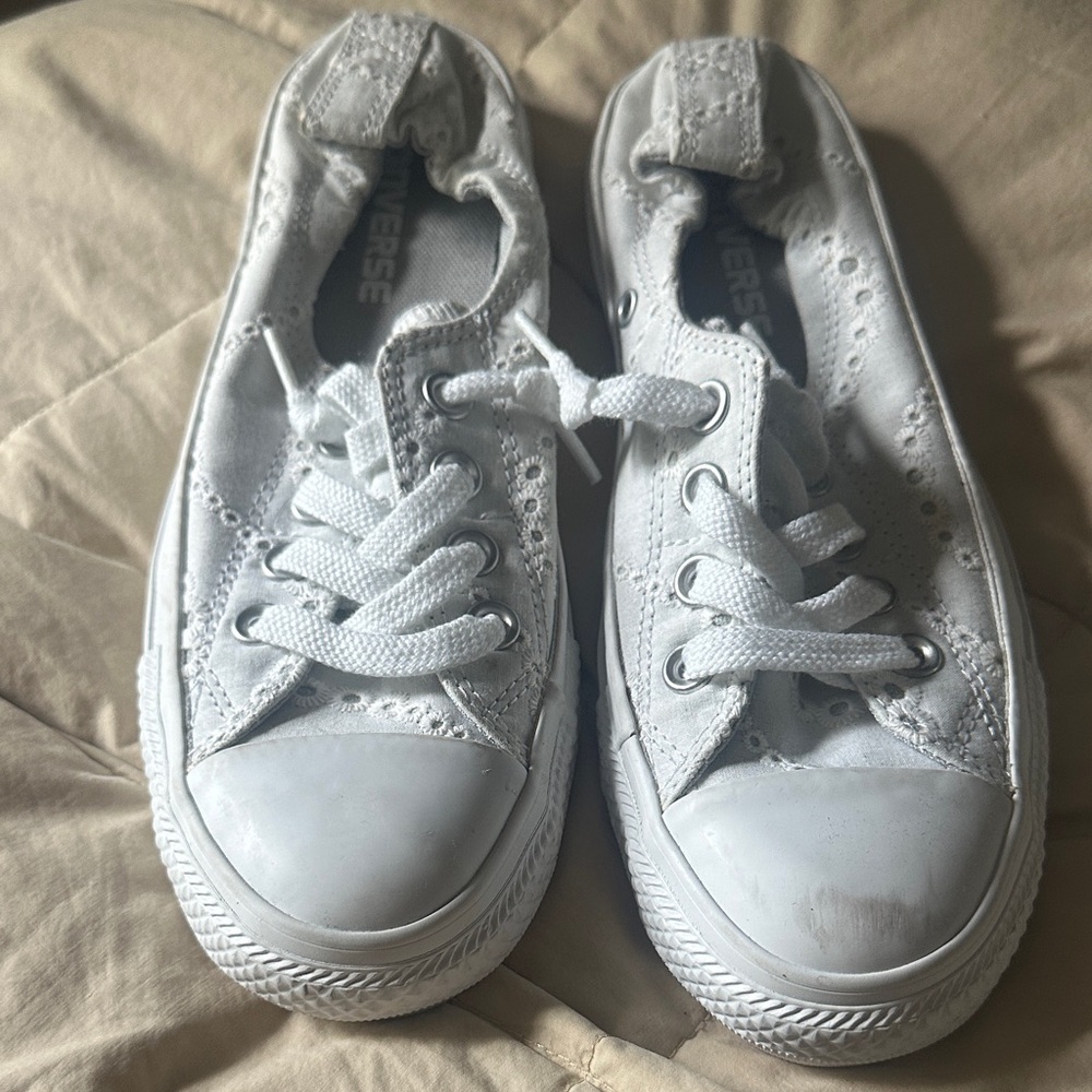 Converse short laces White Sneakers